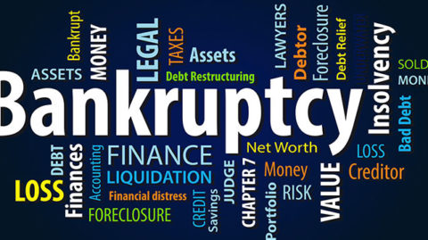 Image of terms related to bankruptcy